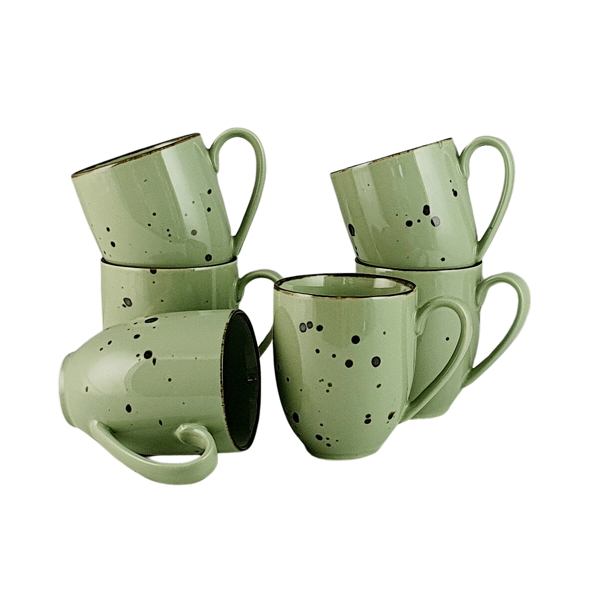 COTTAGE GREEN zestaw 6 kubków - Alumina Bogucice