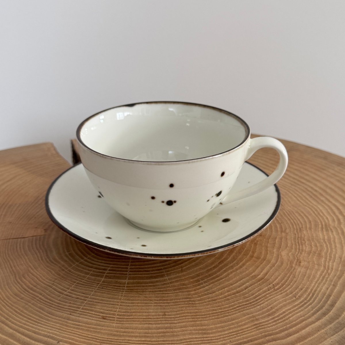 COTTAGE CREAM FILIŻANKA JUMBO ZE SPODKIEM 450 ml - Alumina Bogucice