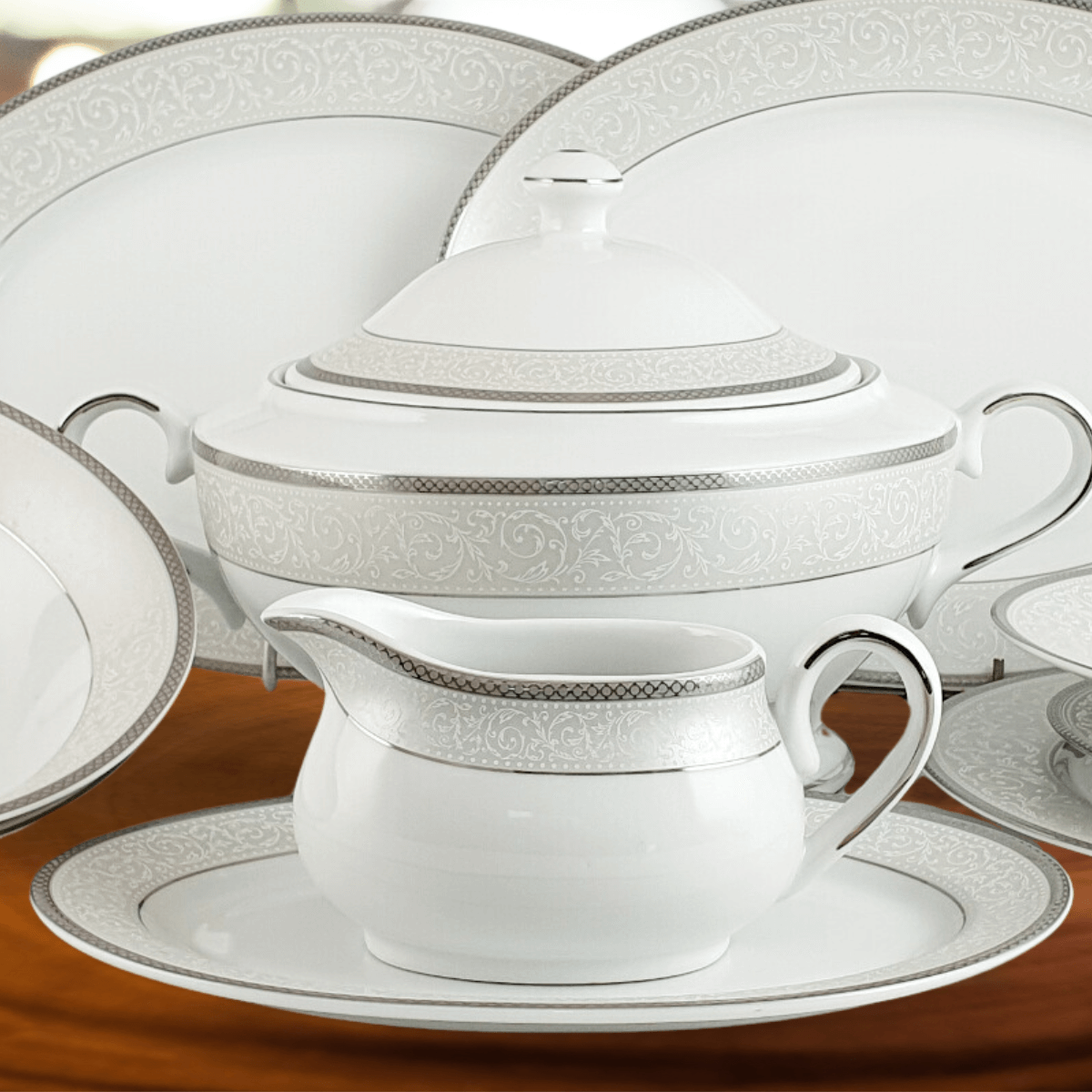 MARTHA PLATIN CLASSIC serwis obiadowy 6 osobowy/ 25 sztuk