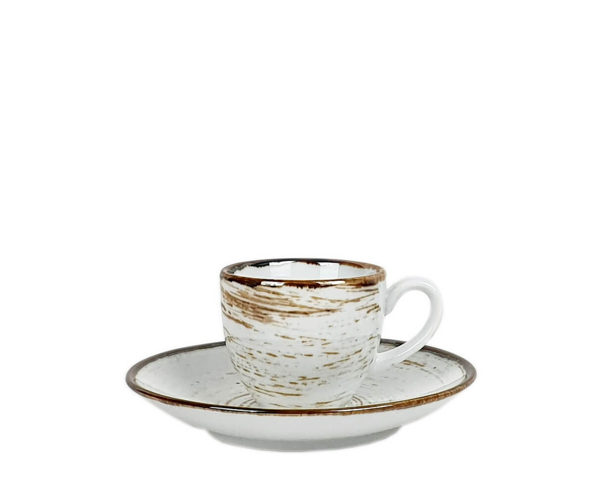 NOSTALGIA WHITE FILIŻANKA ZE SPODKIEM ESPRESSO 80 ml - Alumina Bogucice