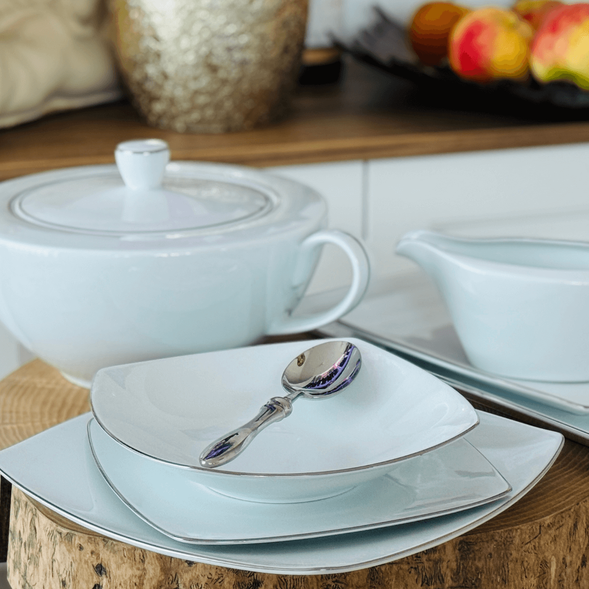 ELITE PLATIN serwis obiadowy 6 os. 24 el.