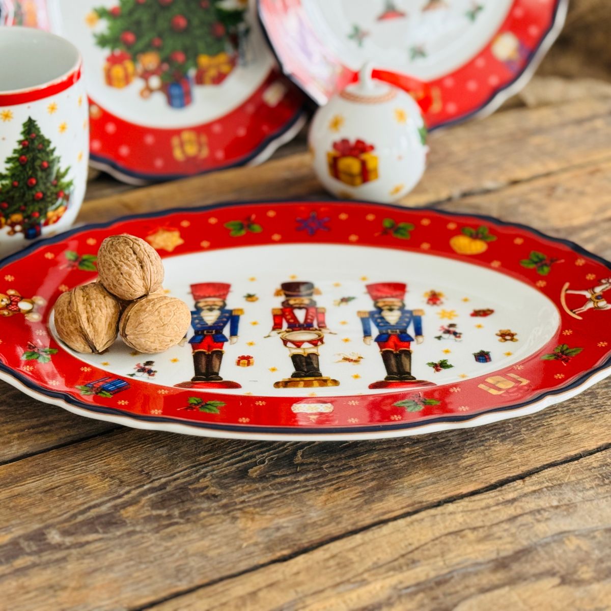 CICHA NOC new półmisek owalny 32 cm red