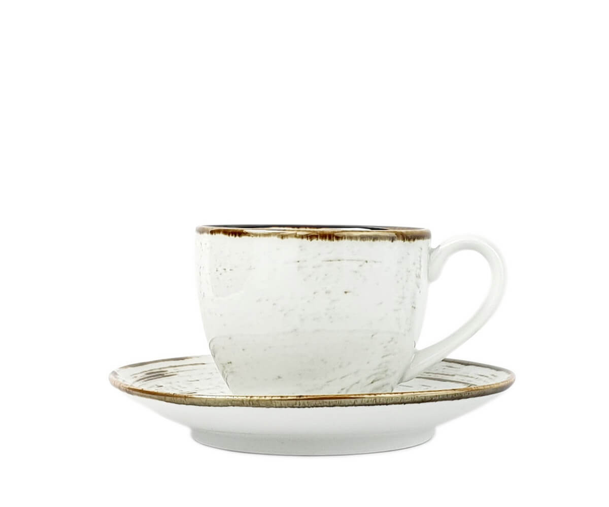 NOSTALGIA WHITE FILIŻANKA Z SPODKIEM 300 ml - Alumina Bogucice