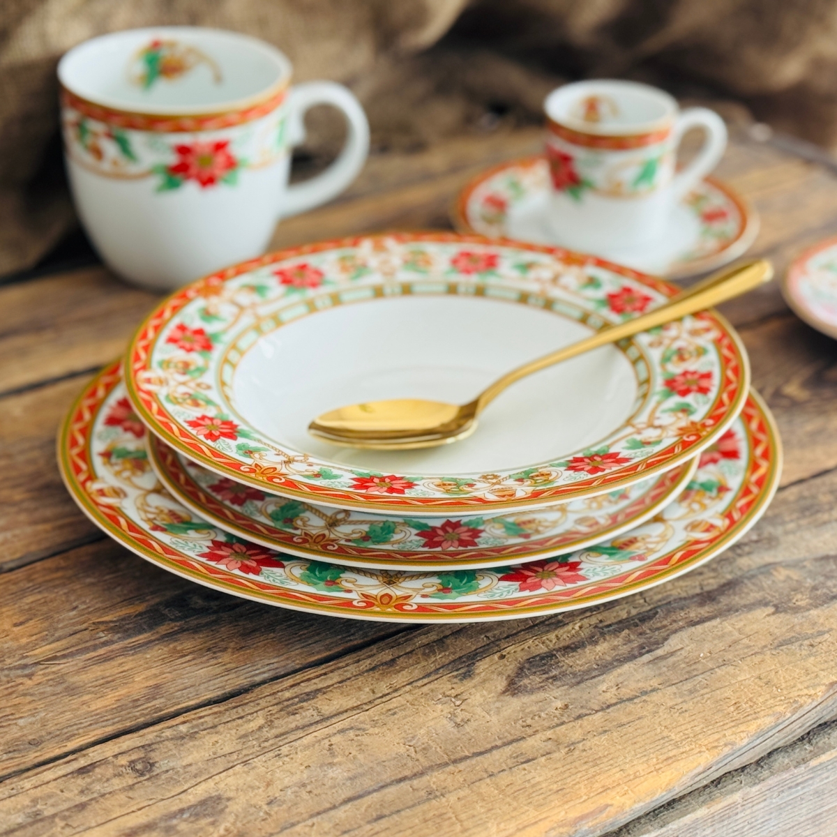 BUONA NATALE zestaw 3 talerzy