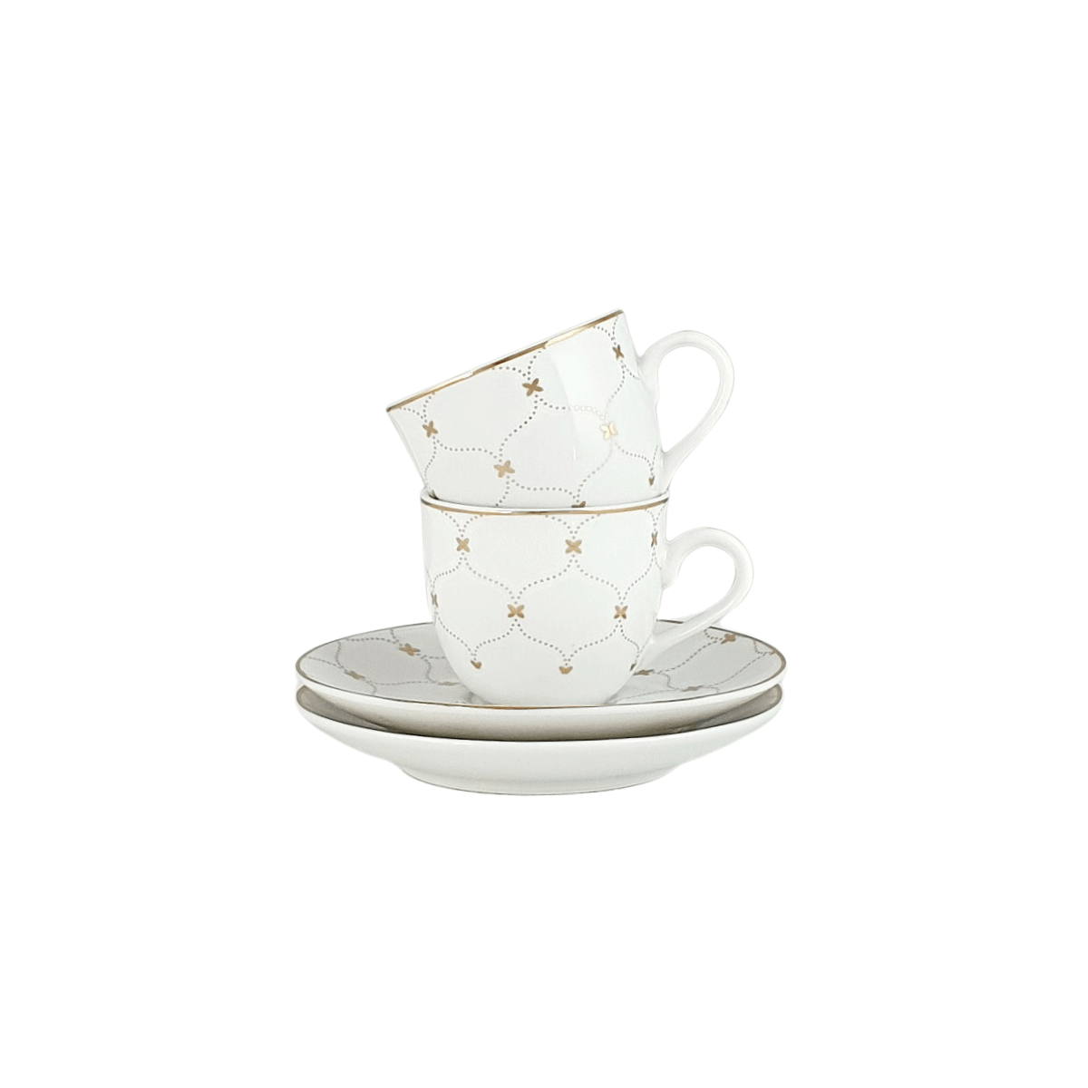 GEMIS zestaw 2 filiżanek ze spodkiem espresso ART01