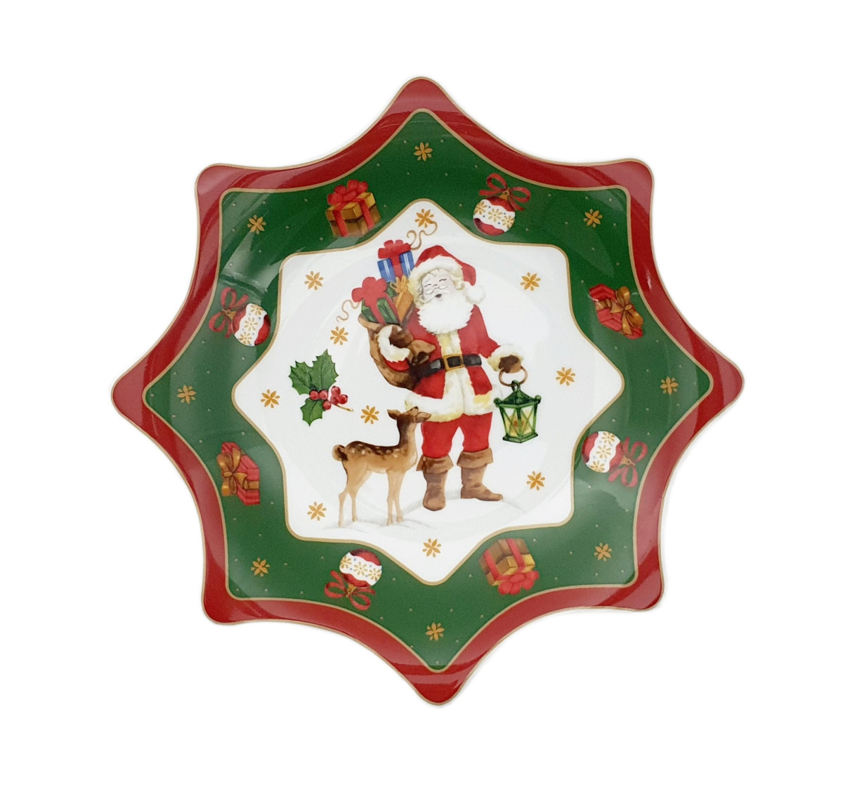 CICHA NOC patera gwiazda 21 cm red/green