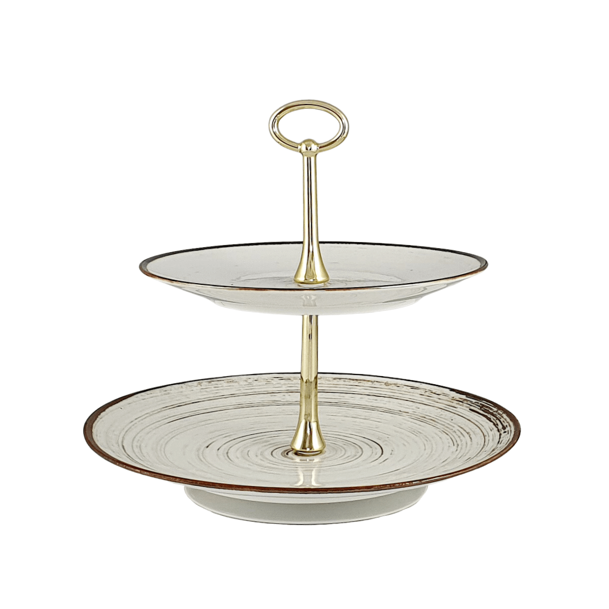 NOSTALGIA WHITE ETAŻERKA/PATERA 2 POZIOMOWA - Alumina Bogucice