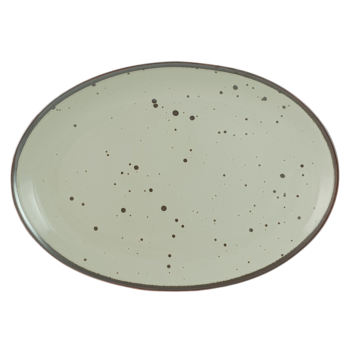 COTTAGE GREEN TEA PÓŁMISEK OWALNY 31 cm - Alumina Bogucice