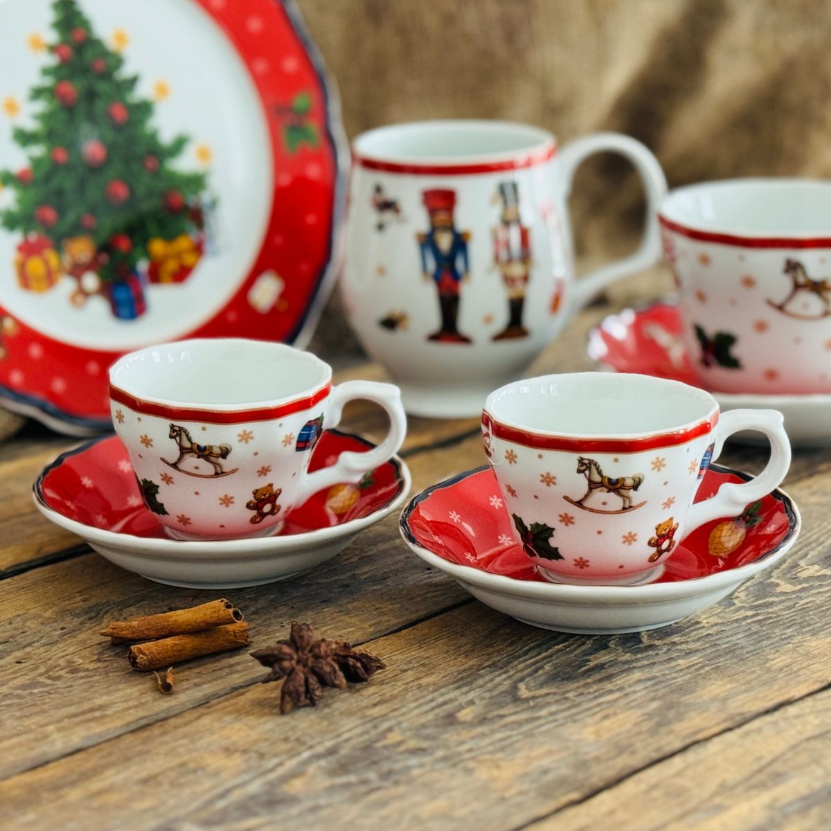 CICHA NOC new zestaw 2 filiżanek ze spodkiem espresso 100 ml