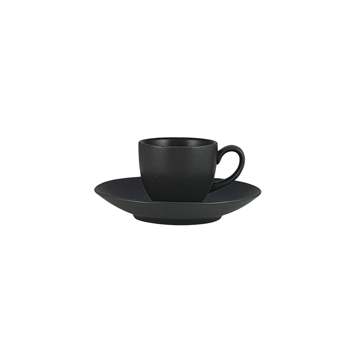 TERREA BLACK FILIŻANKA ZE SPODKIEM DO ESPRESSO 80 ml - Alumina Bogucice