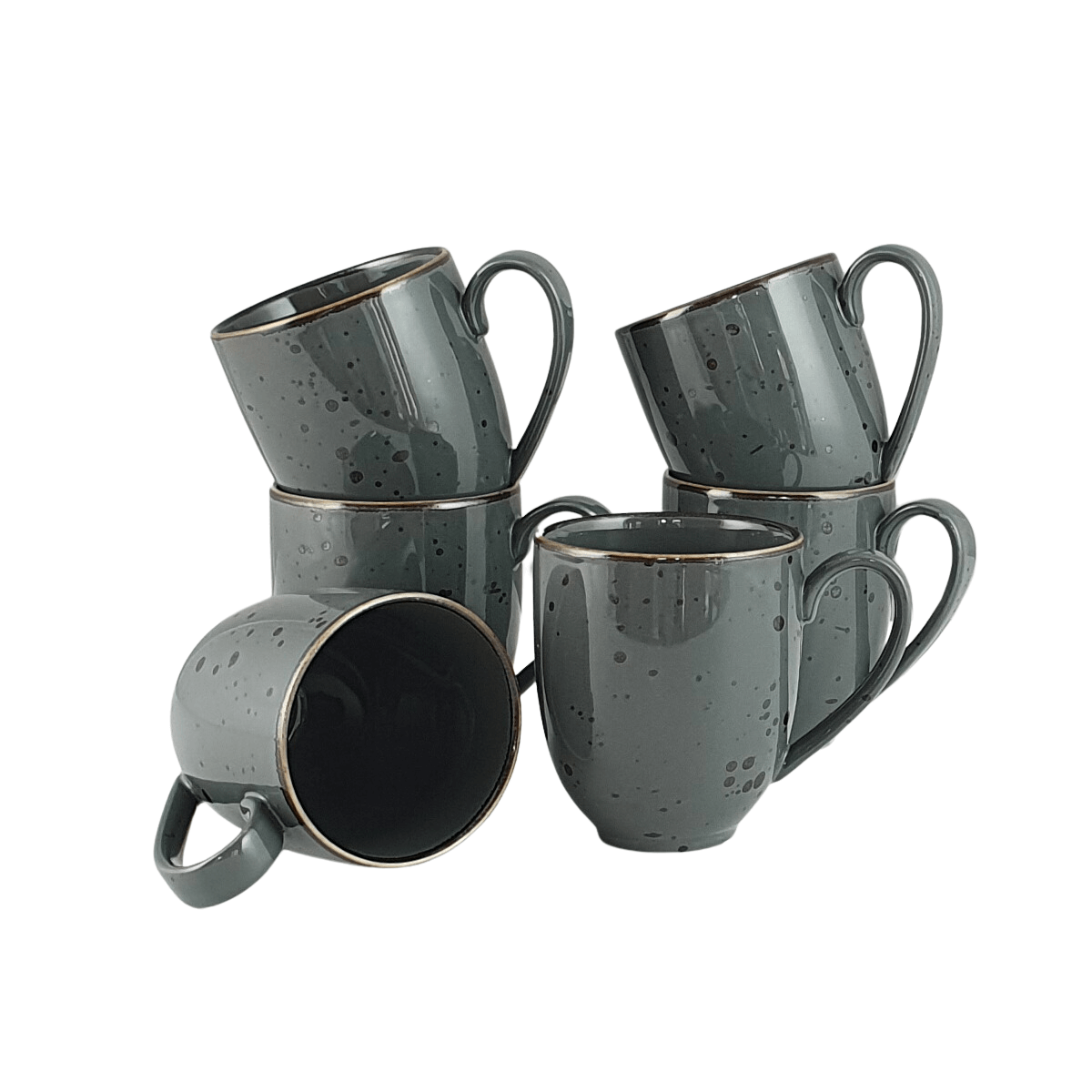 COTTAGE GRAPHITE zestaw 6 kubków - Alumina Bogucice