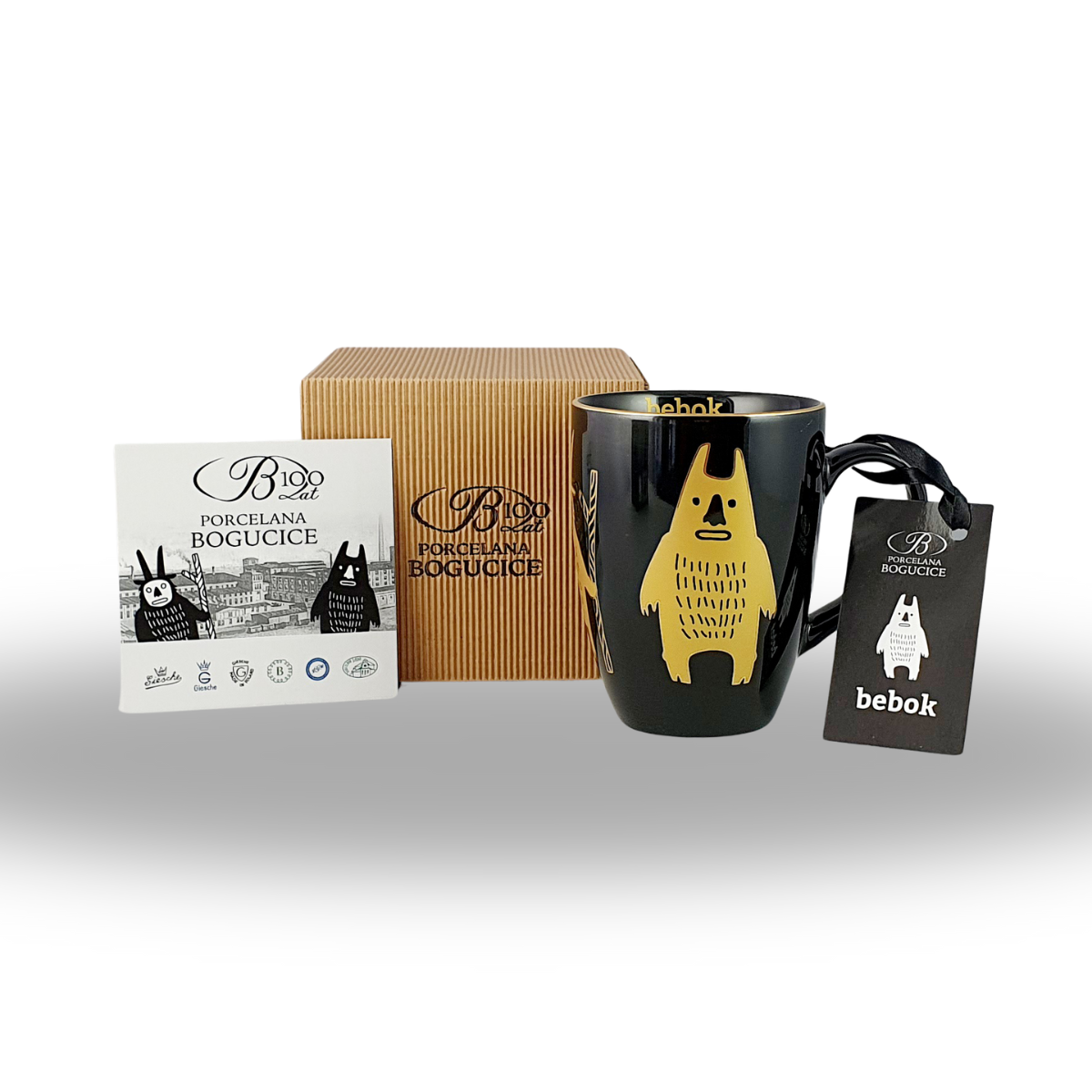 BEBOK GOLD czarny kubek AM153 SL58 420 ml