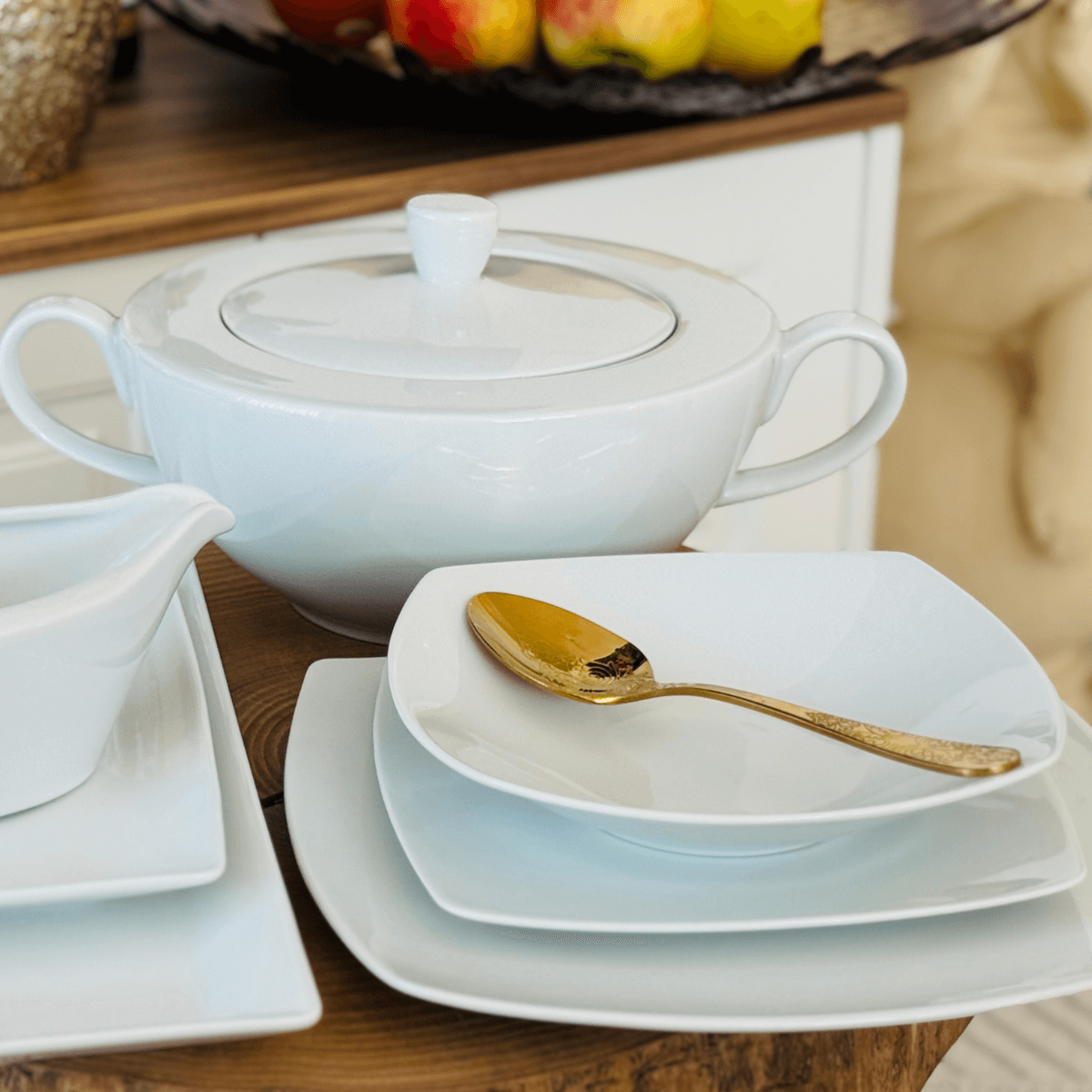 ELITE WHITE serwis obiadowy 6 os. 24 el.