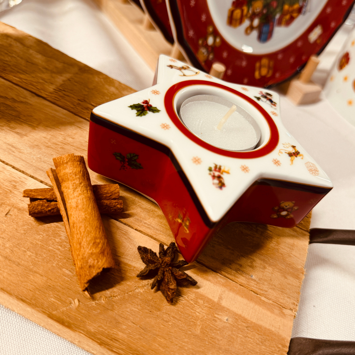 CICHA NOC świecznik tealight gwiazda