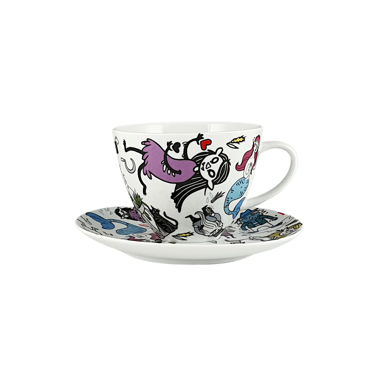 BEBOKI I INNI filiżanka ze spodkiem jumbo skośne 450 ml