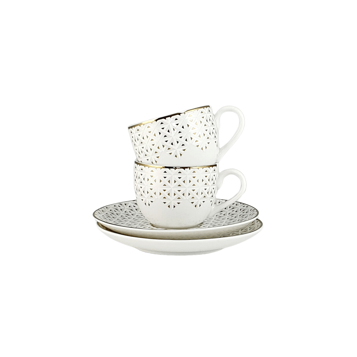 OKTAN zestaw 2 filiżanek ze spodkiem espresso PC01