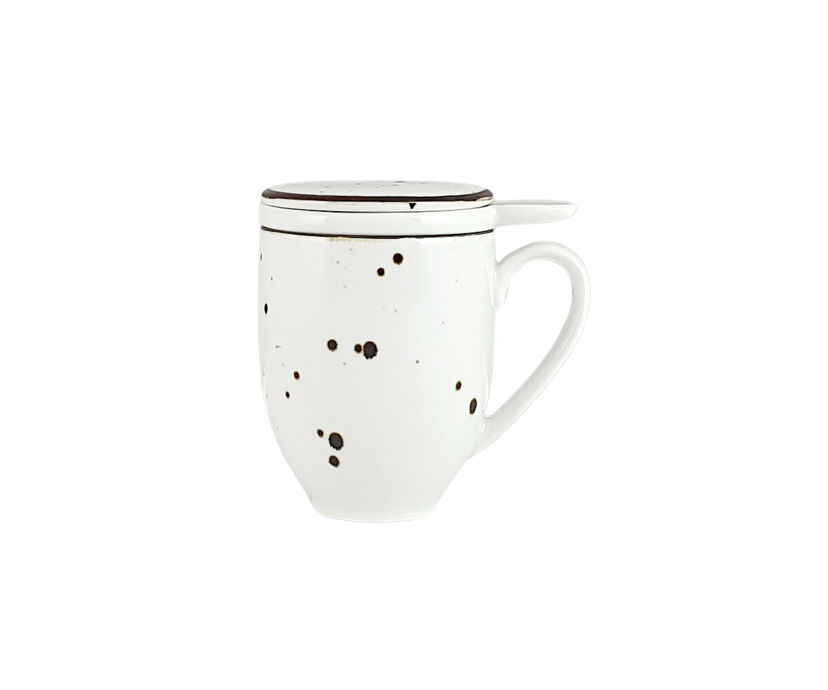 COTTAGE WHITE KUBEK Z ZAPARZACZEM - Alumina Bogucice