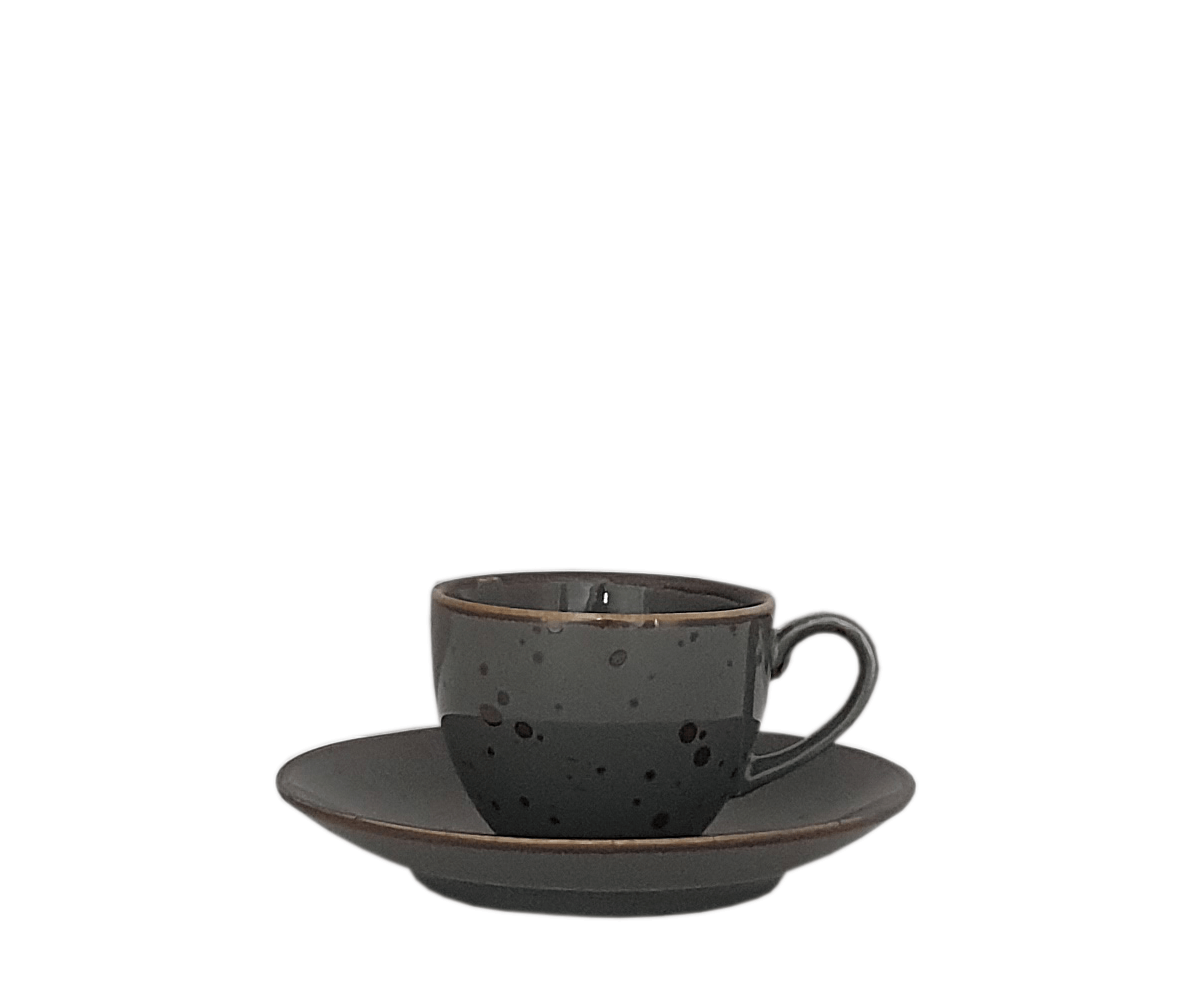COTTAGE GRAPHITE FILIŻANKA Z SPODKIEM 200 ml - Alumina Bogucice