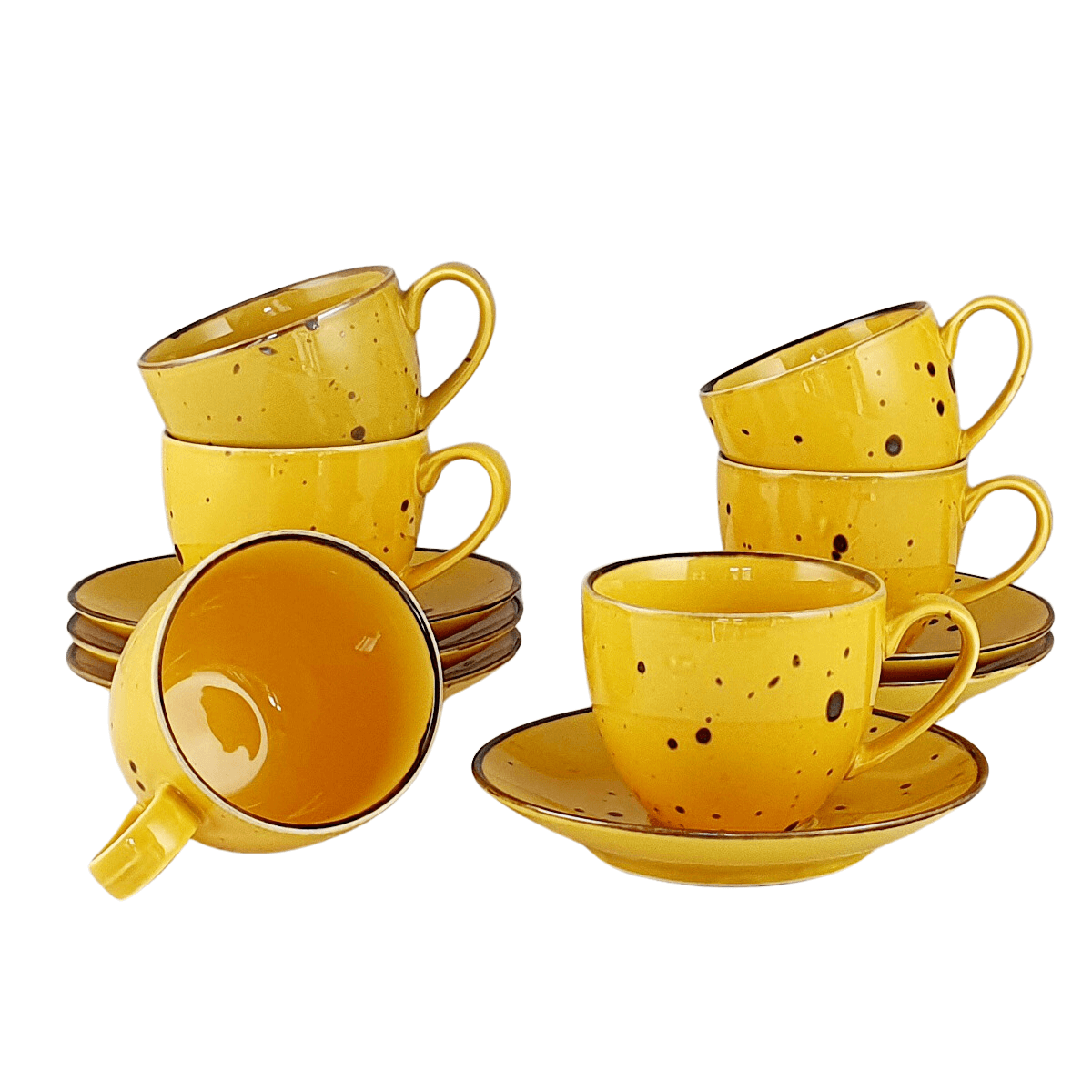 COTTAGE YELLOW zestaw 6 filiżanek - Alumina Bogucice