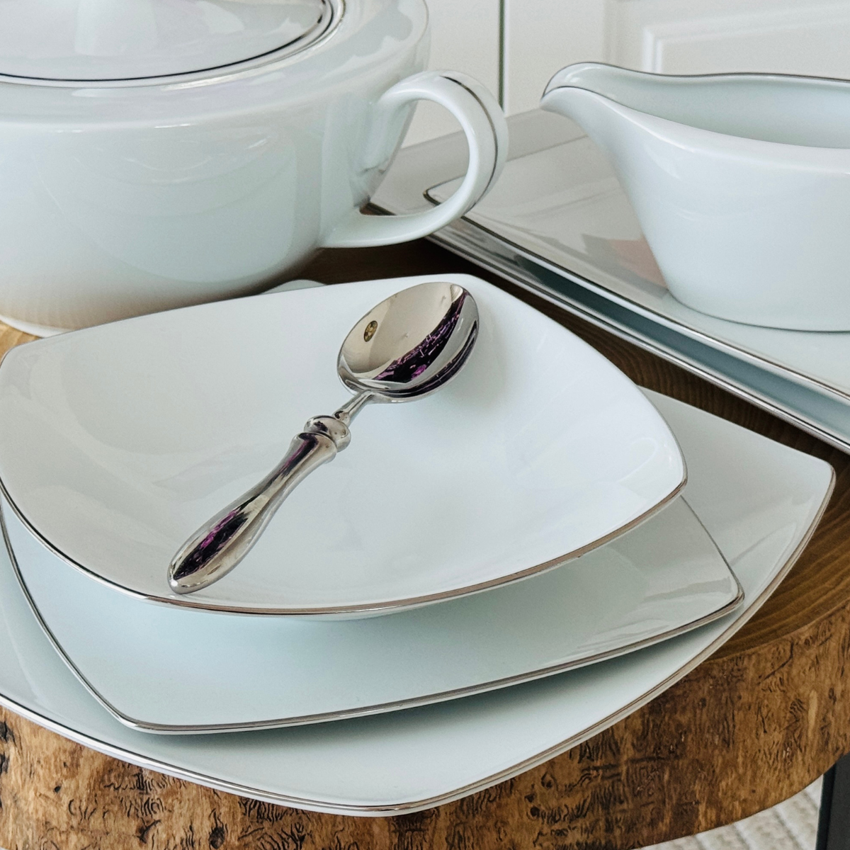 ELITE PLATIN komplet talerzy 6 os. 18 el.