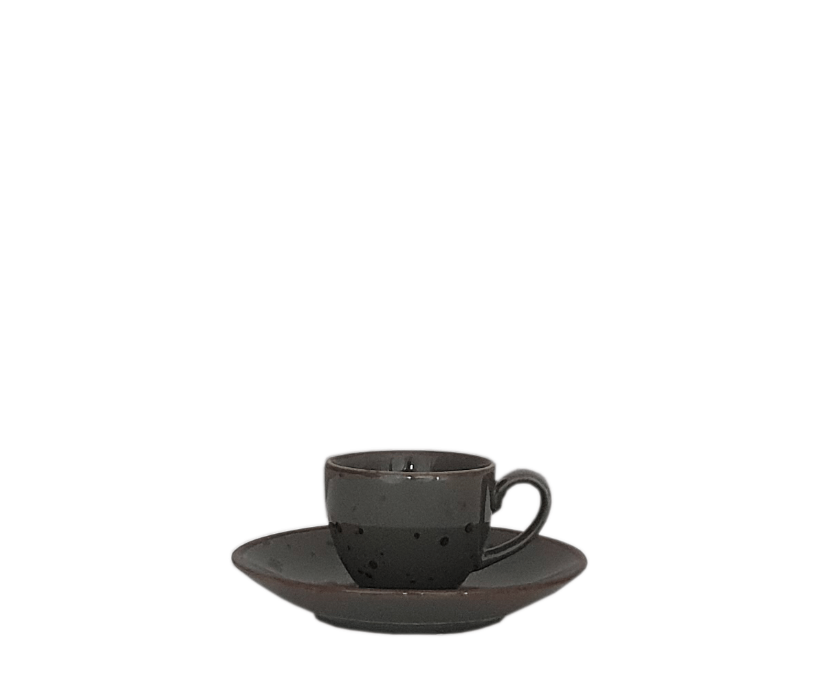COTTAGE GRAPHITE FILIŻANKA ZE SPODKIEM DO ESPRESSO 80 ml - Alumina Bogucice