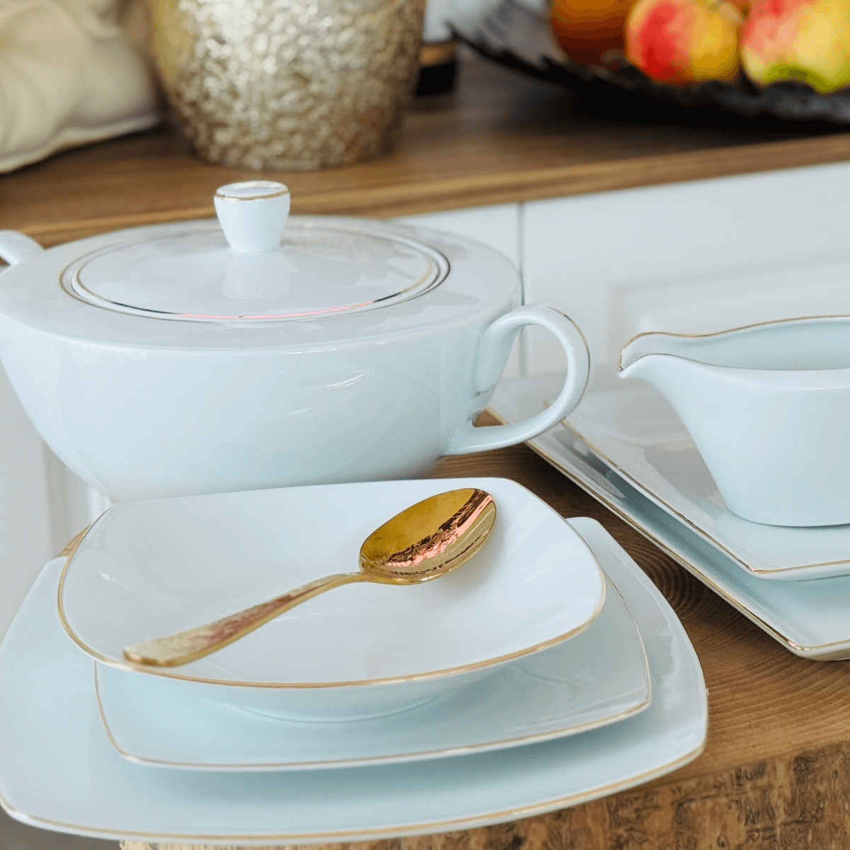 ELITE GOLD serwis obiadowy 6 os. 24 el.