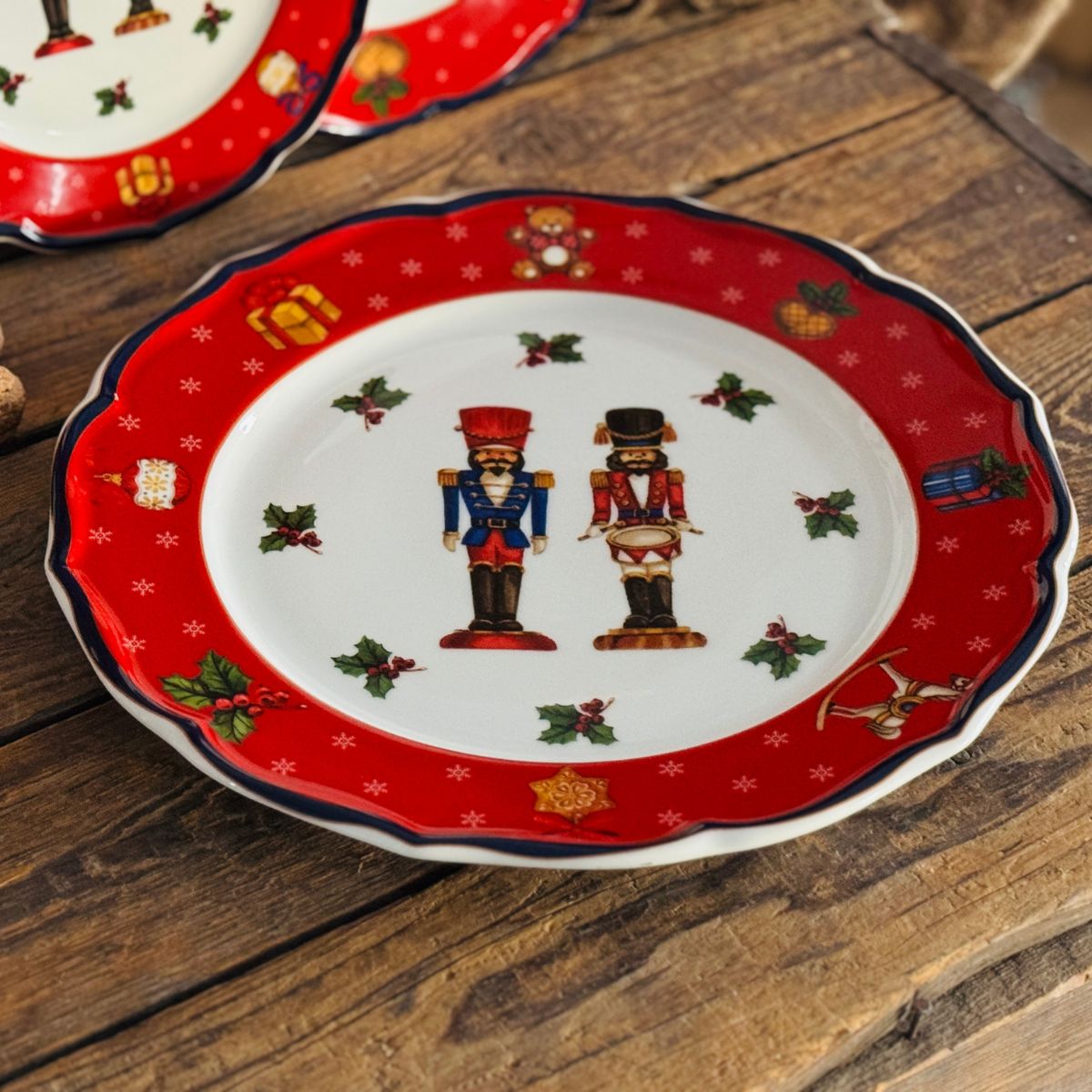 CICHA NOC new półmisek okrągły do ciasta red 32,5 cm