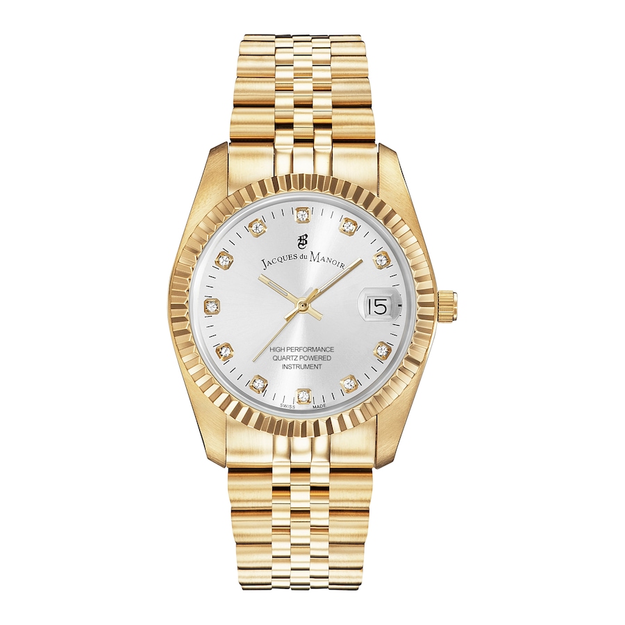 Jacques du Manoir Kobietyzegarek Jacques du Manoir Inspiration Gold złoto - stal nierdzewna Akcesoria 1 ct Damski