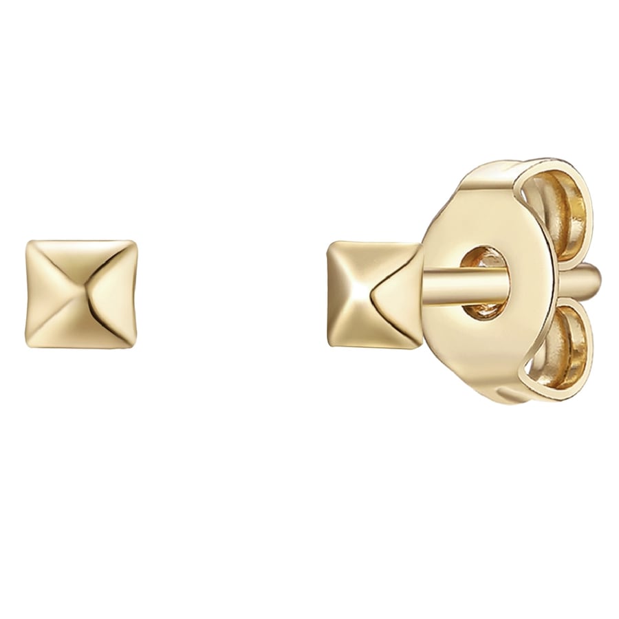 Glanzstücke München Srebrne kolczyki sztyfty srebro wysokiej próby żółte złoto Kolczyki 1 ct Damski