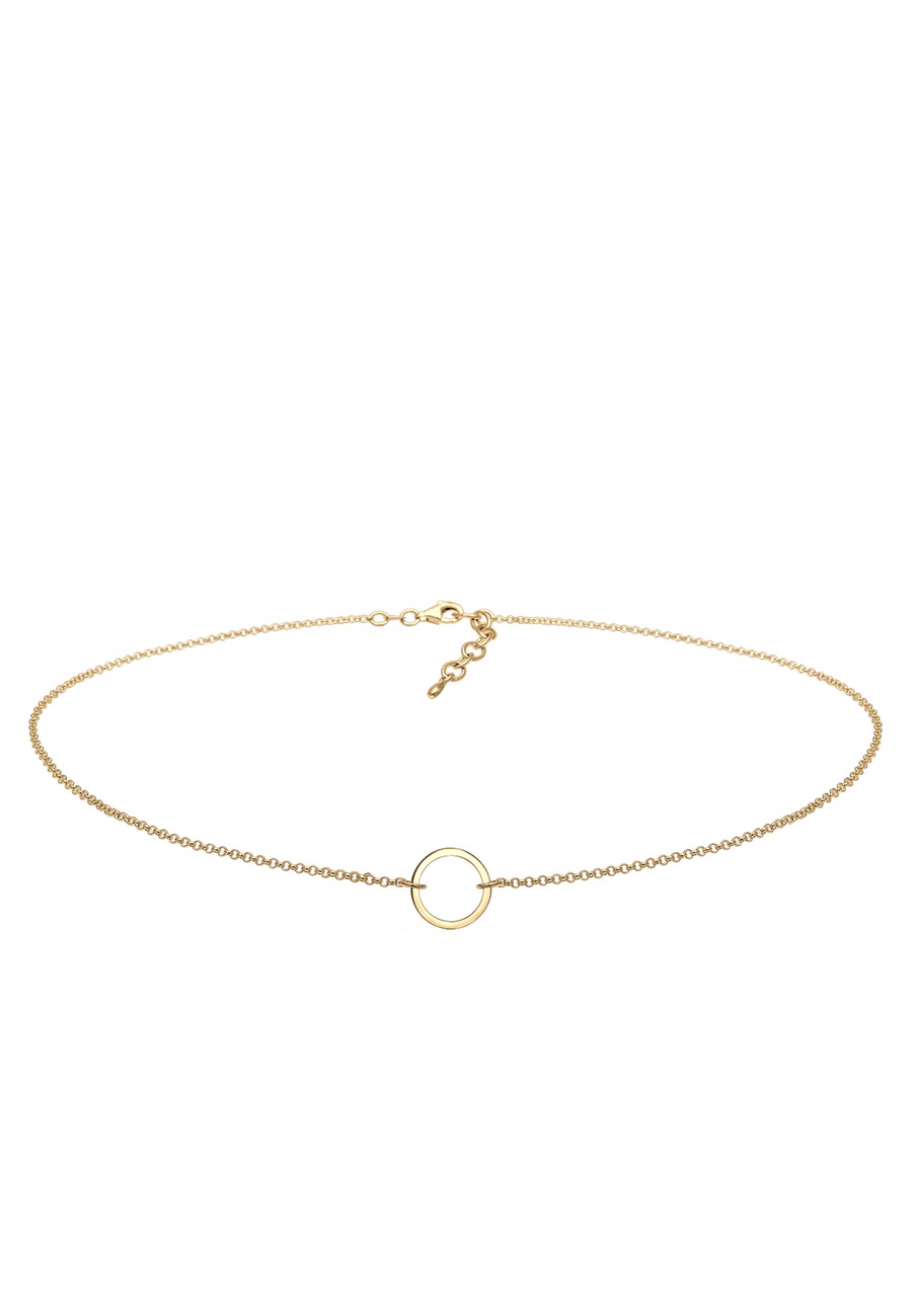 Elli Choker damski Circle Trend Geo wykonany ze srebra próby 925 Sterling Silver Naszyjniki 1 ct Damski