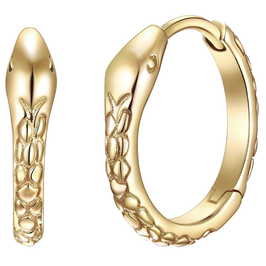 Glanzstücke München Srebrne kolczyki kreole srebro wysokiej próby żółte złoto Kolczyki koła 1 ct Damski