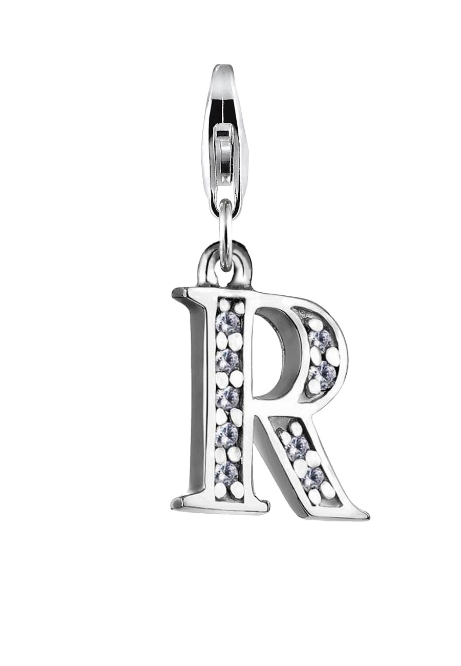 Nenalina Damski wisiorek litera R ze srebra próby 925 sterling silver Wisiorki 1 ct