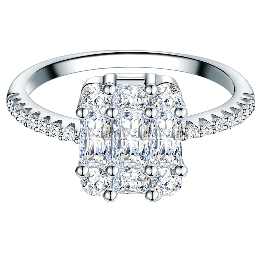 Trilani Srebrny pierścionek srebro wysokiej próby Cyrkonia srebrny Pierścionki 1 ct Damski