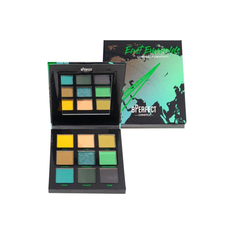 bPerfect Compass Of Creativity Paletki cieni i zestawy kosmetyków 13,5 g East Emeralds