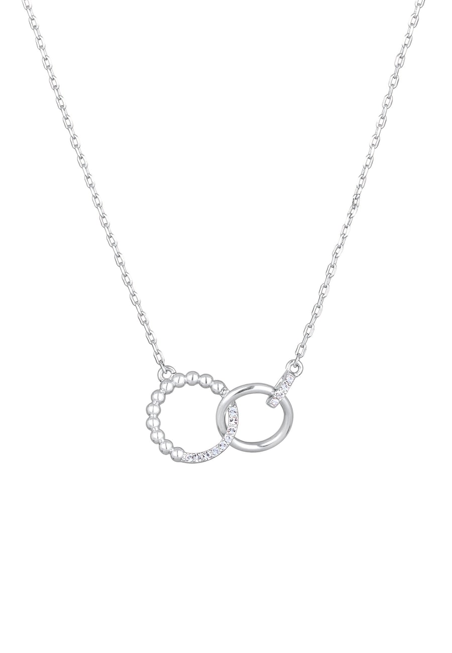 Elli Damskie pierścionki z wisiorkami Elegancka kula przeplatana srebrnymi kryształkami Naszyjniki 1 ct