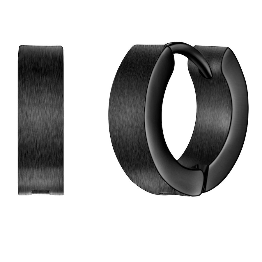 True Rebels Kolczyki Stal nierdzewna Czarny Kolczyki koła 1 ct Męskie