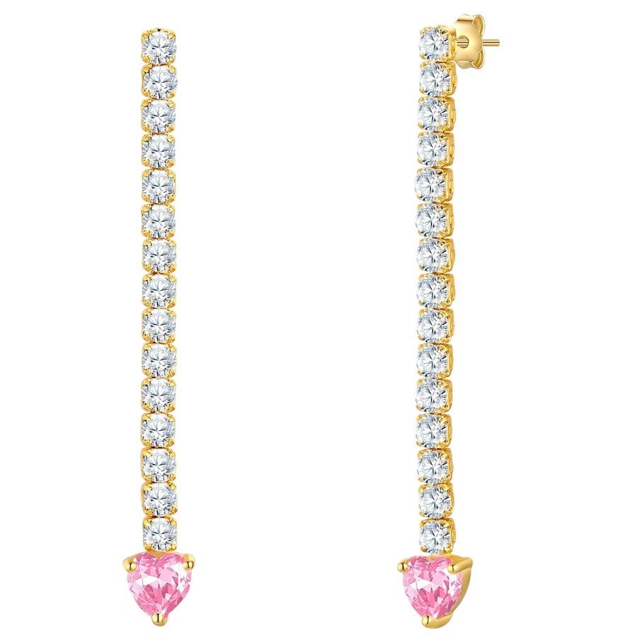 Glanzstücke München Kolczyki Serce z Srebro wysokiej próby w Żółte złoto 1 ct Damski