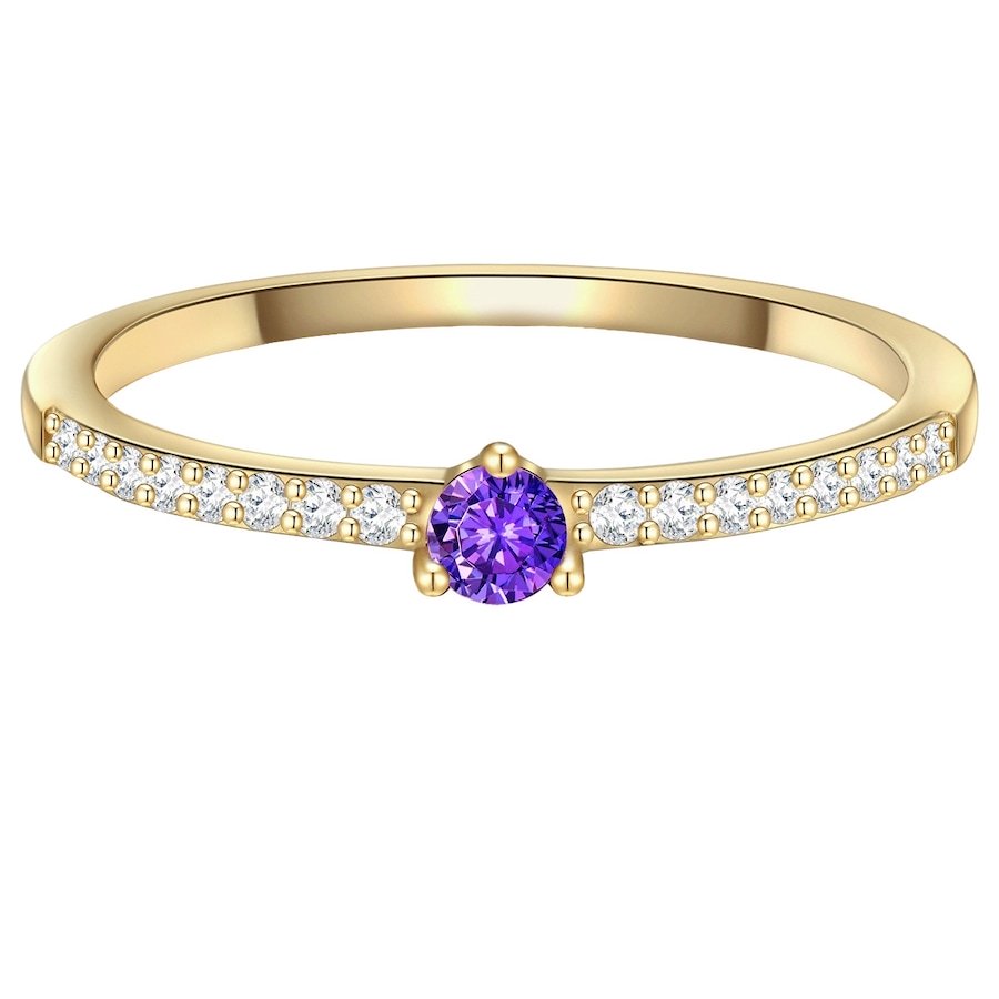 Glanzstücke München Srebrny pierścionek srebro wysokiej próby Cyrkonia żółte złoto Pierścionki 1 ct Damski