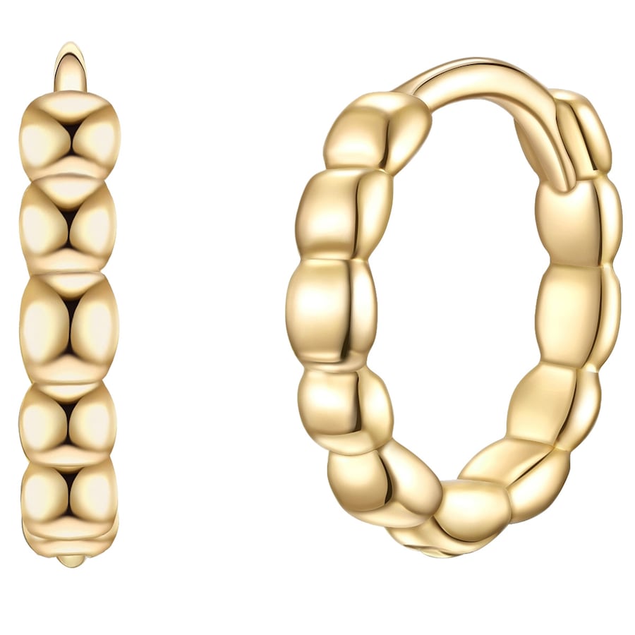 Glanzstücke München Srebrne kolczyki kreole srebro wysokiej próby żółte złoto Kolczyki koła 1 ct Damski