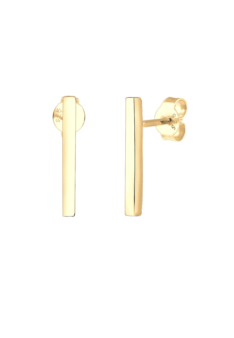 Elli Damskie kolczyki sztyfty Geo Minimal z srebra próby 925 Sterling Silver Kolczyki 1 ct