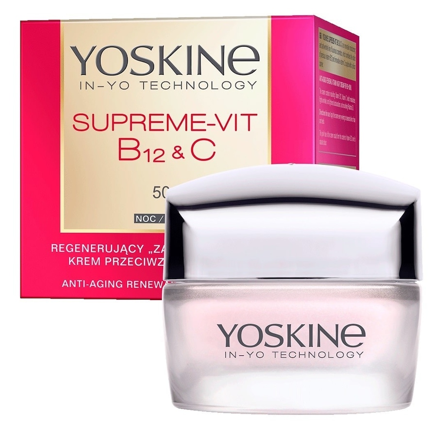 Yoskine Yoskine Supreme-Vit B12 + C, Regenerujący krem przeciwzmarszczkowy na noc 50+, 50 ml Kremy do twarzy Damski