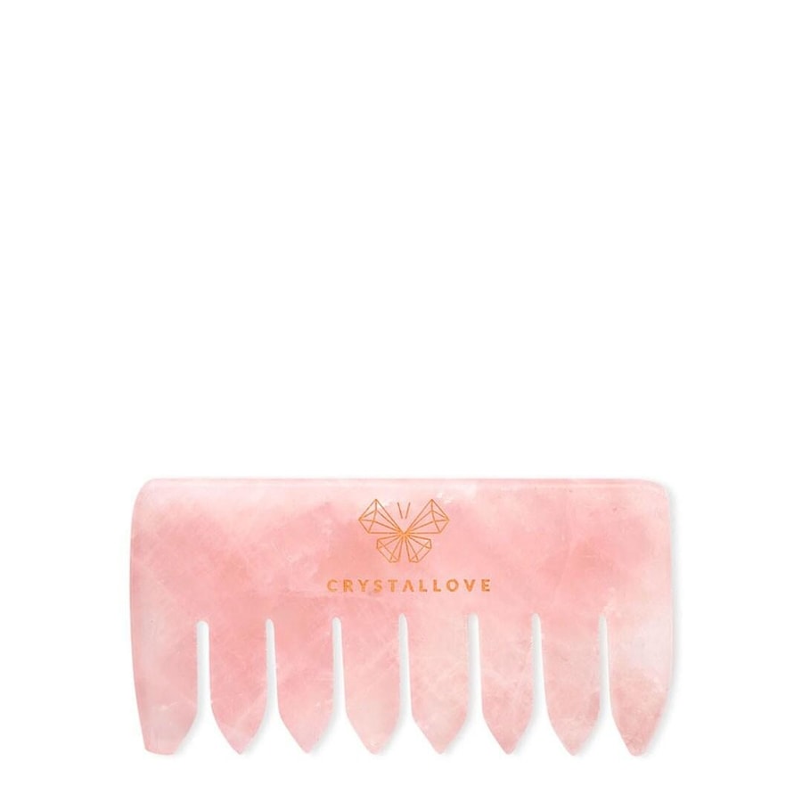 Crystallove Grzebień do masażu z Kwarcu Różowego Akcesoria do pielęgnacji 1 ct