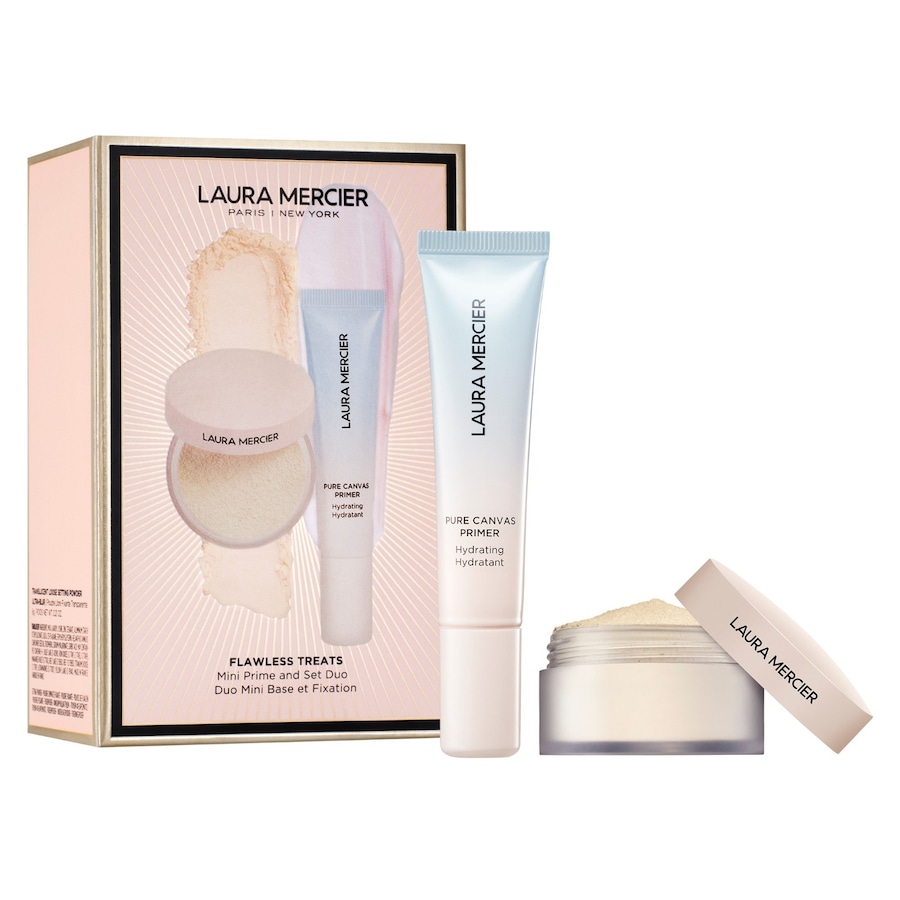Laura Mercier Flawless Treats – mini zestaw: nawilżający primer + puder sypki Ultra-Blur Makijaż 1 ct 1 szt.