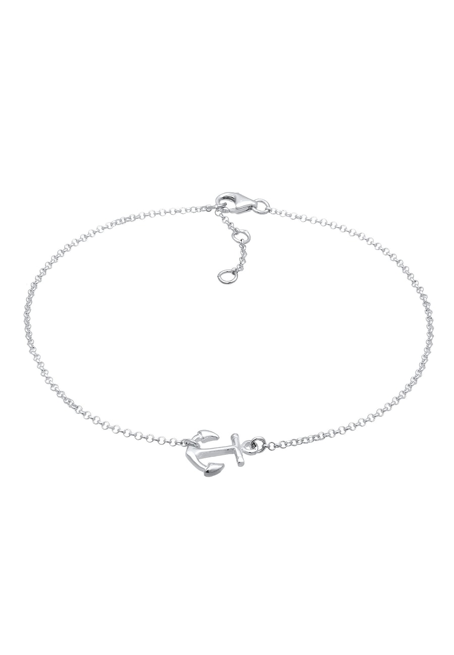 Elli Damska bransoletka na kostkę kotwica Maritim w srebrze 925 Sterling Silver Bransoletki na nogę 1 ct Damski