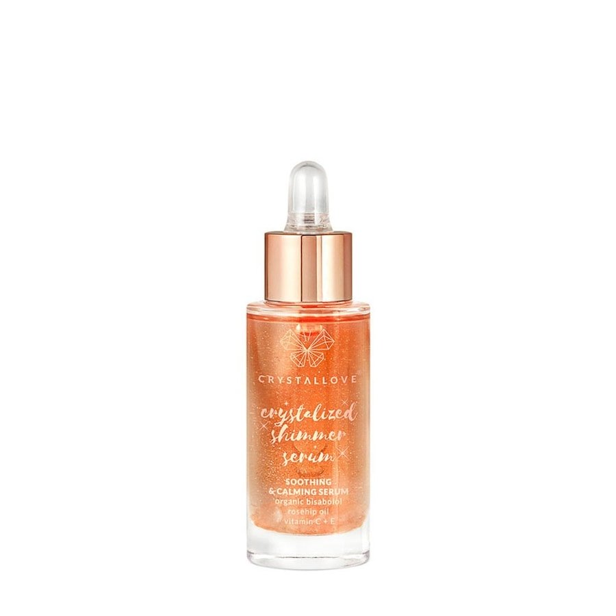 Crystallove Rose quartz shimmer serum – serum do twarzy z kwarcem różowym i bisabololem Serum nawilżające 30 ml Męskie