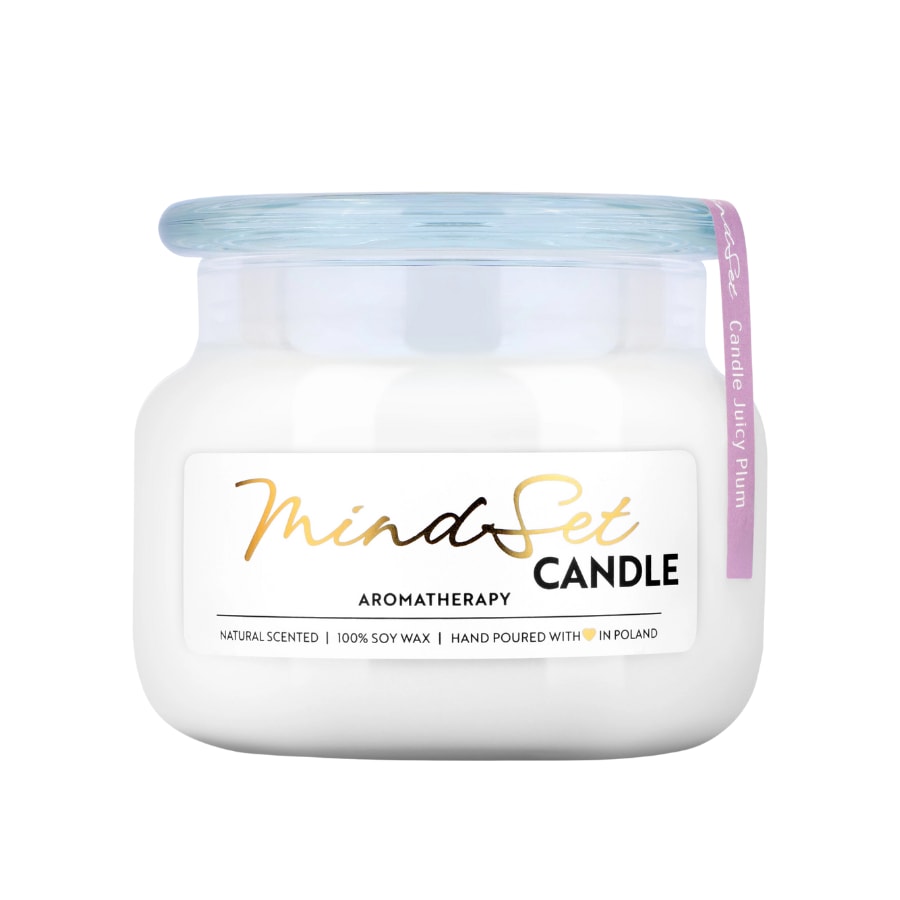 Mindset Cosmetics Świeca sojowa Juicy Plum Świeczki 450 ml