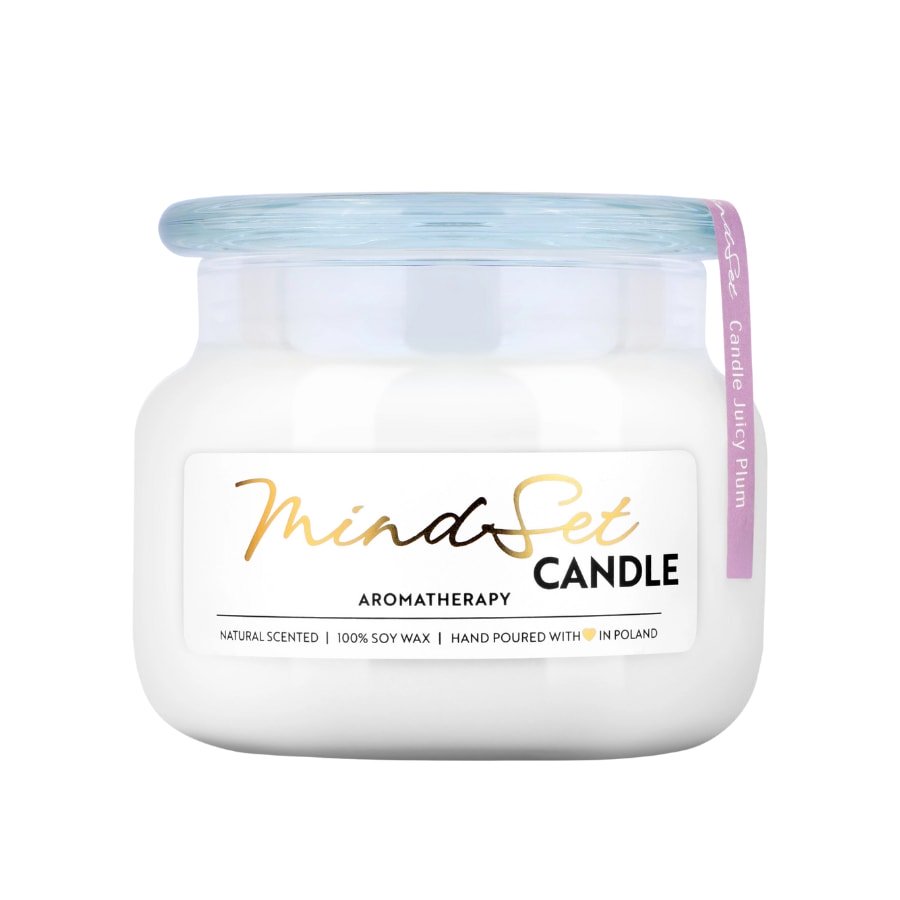 Mindset Cosmetics Świeca sojowa Juicy Plum Świeczki 450 ml