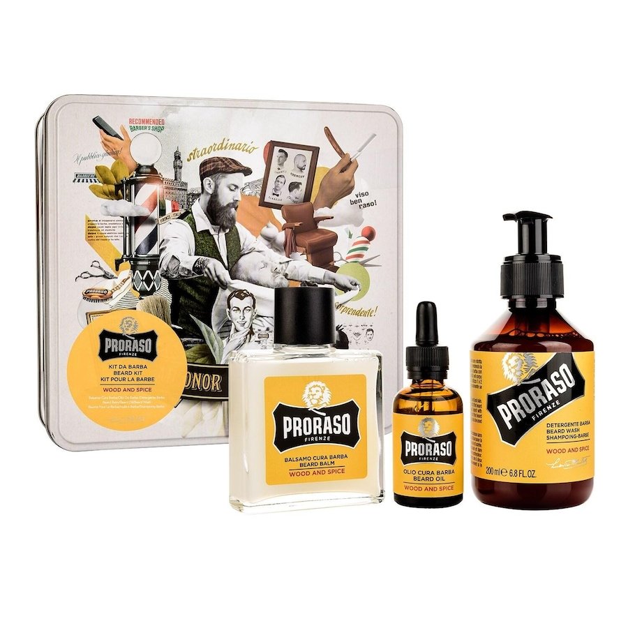 PRORASO Beard Kit Wood & Spice Zestawy 1 ct