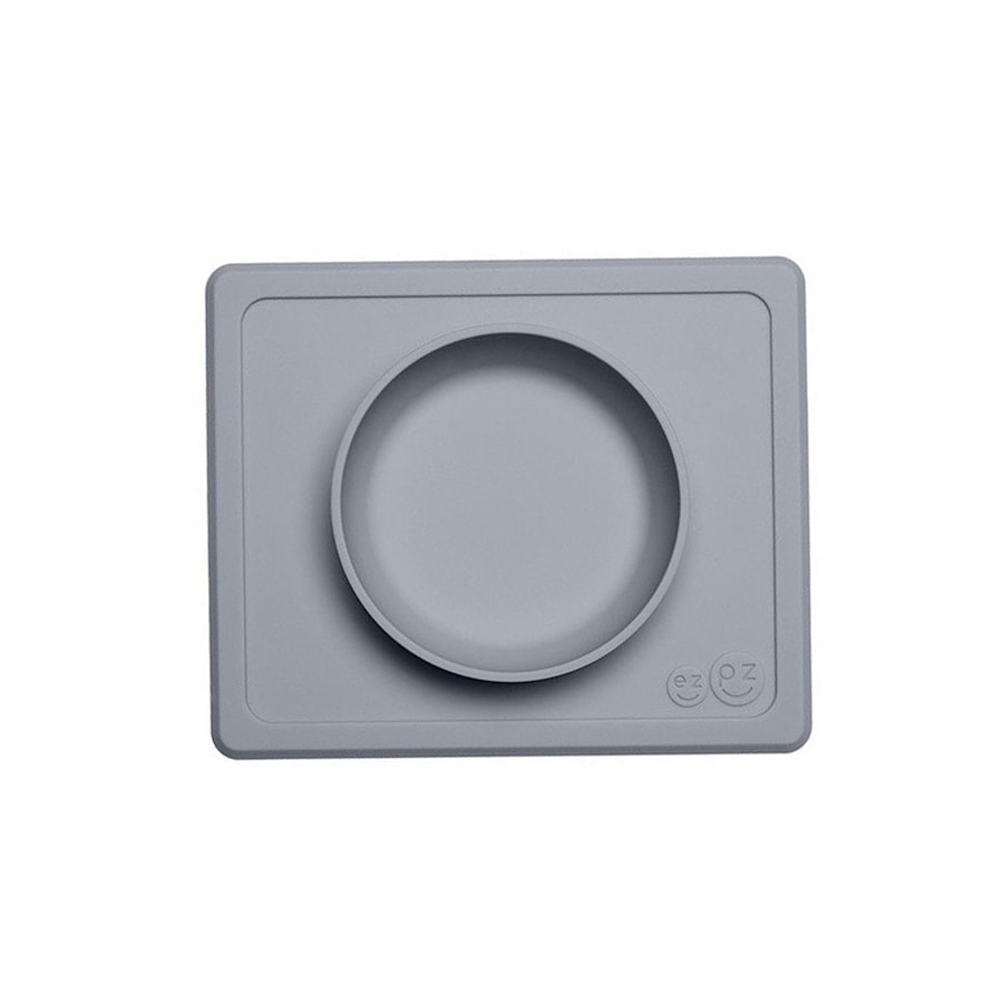 EZPZ EZPZ Silikonowa miseczka z podkładką 2w1 Mini Bowl szara Akcesoria 1 ct