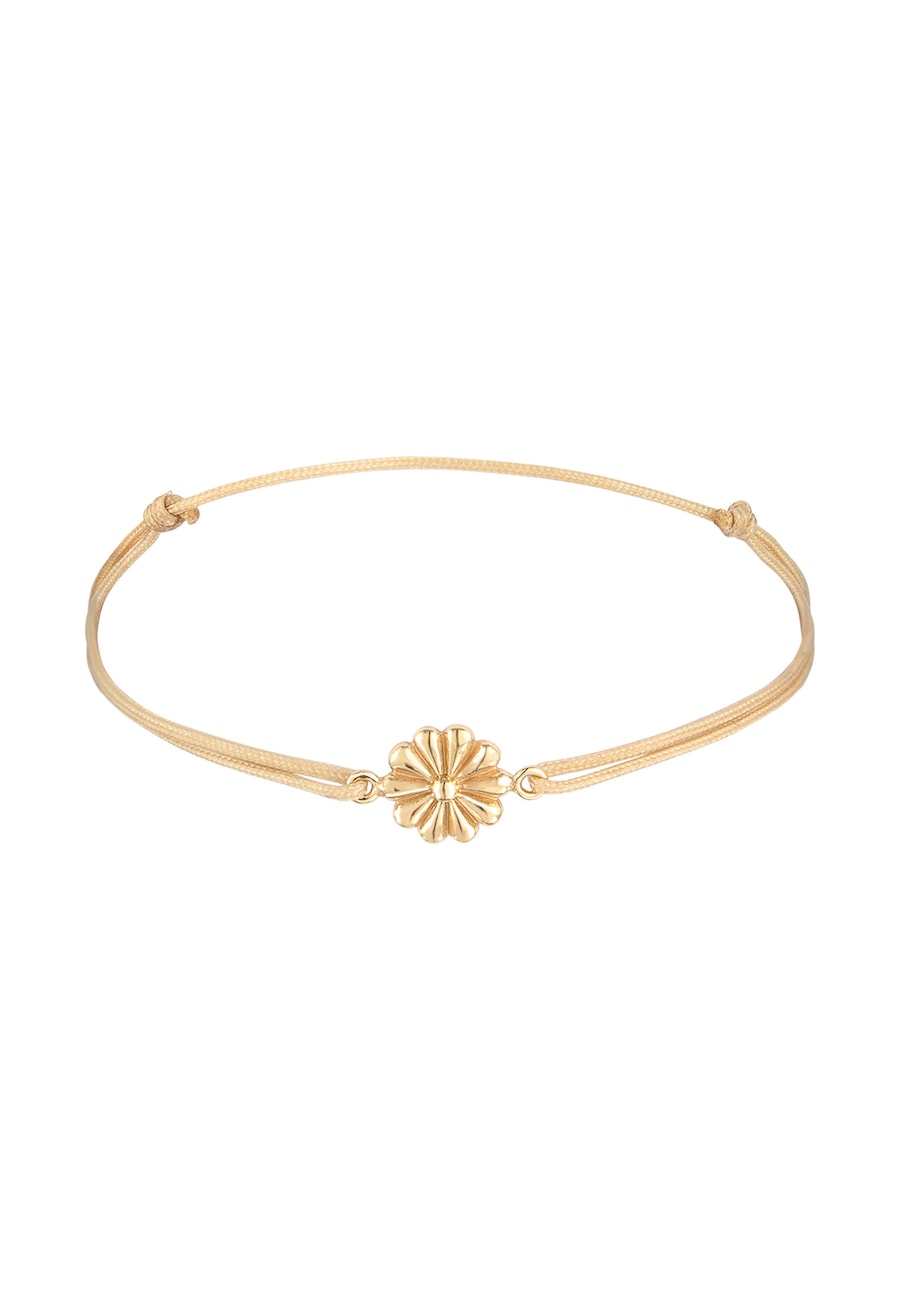 Elli Damski wisior kwiatowy z nylonem w pozłacanym srebrze próby 925 Sterling Silver Bransoletki 1 ct